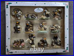 Bearfoots Jeff Fleming 12 Days of Christmas Ornament Set Big Sky Carvers Boxed