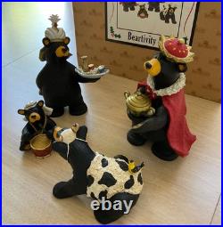 Bearfoots Jeff Fleming Big Sky Carvers Beartivity III 4 Piece Nativity Set NIB