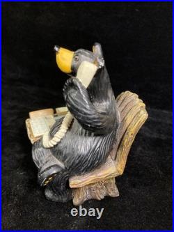 Bearfoots Jeff Fleming Big Sky Carvers Figurine Office Assistant RARE Signed