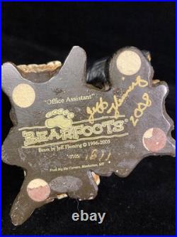 Bearfoots Jeff Fleming Big Sky Carvers Figurine Office Assistant RARE Signed
