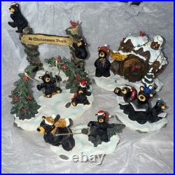 Bearfoots Jeff Fleming Big Sky Carvers Retired Christmas Park 5 Pc Set
