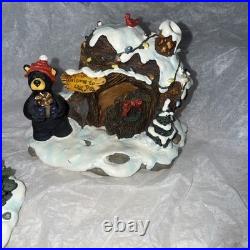 Bearfoots Jeff Fleming Big Sky Carvers Retired Christmas Park 5 Pc Set