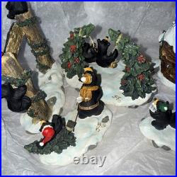 Bearfoots Jeff Fleming Big Sky Carvers Retired Christmas Park 5 Pc Set