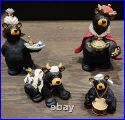 Bearfoots Jeff Fleming Black Bear Figurines #50479 Beartivity III Nativity Resin