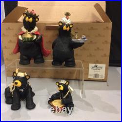 Bearfoots Jeff Fleming Black Bear Figurines #50479 Beartivity III Nativity Resin Bearfoots Jeff Fleming Black Bear Figurines #50479 Beartivity III Nativity Resin