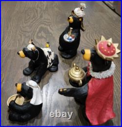 Bearfoots Jeff Fleming Black Bear Figurines #50479 Beartivity III Nativity Resin