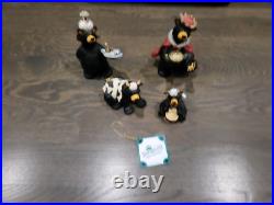 Bearfoots Jeff Fleming Black Bear Figurines #50479 Beartivity III Nativity Resin