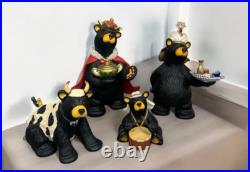 Bearfoots Jeff Fleming Black Bear Figurines Beartivity III Nativity Resin Bearfoots Jeff Fleming Black Bear Figurines Beartivity III Nativity Resin