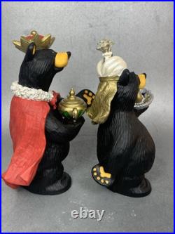 Bearfoots Jeff Fleming Black Bear Figurines Beartivity III Nativity Resin Bearfoots Jeff Fleming Black Bear Figurines Beartivity III Nativity Resin