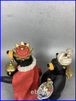 Bearfoots Jeff Fleming Black Bear Figurines Beartivity III Nativity Resin Bearfoots Jeff Fleming Black Bear Figurines Beartivity III Nativity Resin