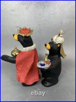 Bearfoots Jeff Fleming Black Bear Figurines Beartivity III Nativity Resin Bearfoots Jeff Fleming Black Bear Figurines Beartivity III Nativity Resin