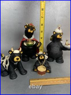 Bearfoots Jeff Fleming Black Bear Figurines Beartivity III Nativity Resin Bearfoots Jeff Fleming Black Bear Figurines Beartivity III Nativity Resin