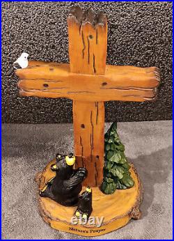 Bearfoots Jeff Fleming Nature's Prayer Bears & cross Used Retired