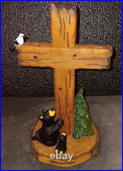 Bearfoots Jeff Fleming Nature's Prayer Bears & cross Used Retired