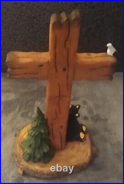 Bearfoots Jeff Fleming Nature's Prayer Bears & cross Used Retired