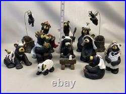 Bearfoots Nativity 16 Pcs Beartivity Christmas Jeff Fleming EUC
