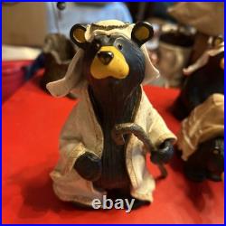 Bearfoots Nativity Set 10 pc Set Jeff Fleming Christmas Resin Bears