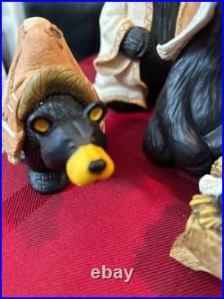 Bearfoots Nativity Set 13 pc Set Jeff Fleming Christmas Resin Bears