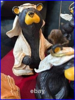 Bearfoots Nativity Set 13 pc Set Jeff Fleming Christmas Resin Bears