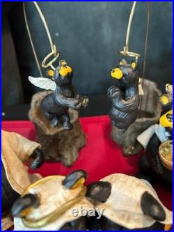 Bearfoots Nativity Set 13 pc Set Jeff Fleming Christmas Resin Bears