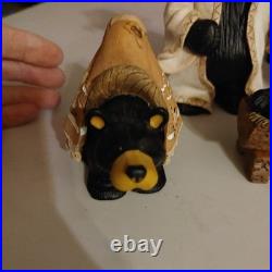 Bearfoots Nativity Set 13 pc Set Jeff Fleming Christmas Resin Bears see notes