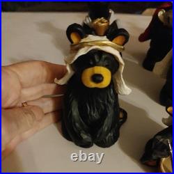 Bearfoots Nativity Set 13 pc Set Jeff Fleming Christmas Resin Bears see notes