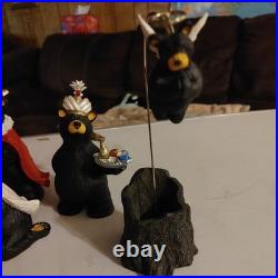 Bearfoots Nativity Set 13 pc Set Jeff Fleming Christmas Resin Bears see notes