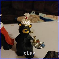 Bearfoots Nativity Set 13 pc Set Jeff Fleming Christmas Resin Bears see notes