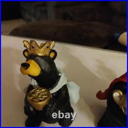 Bearfoots Nativity Set 13 pc Set Jeff Fleming Christmas Resin Bears see notes