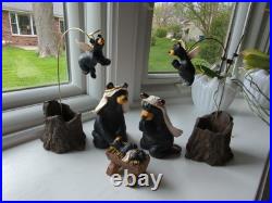 Bearfoots Nativity Set 7 pc Set #50410 Jeff Fleming Christmas Resin Bears withBox