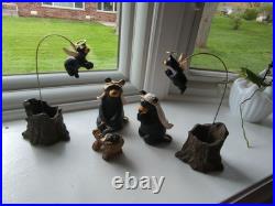Bearfoots Nativity Set 7 pc Set #50410 Jeff Fleming Christmas Resin Bears withBox