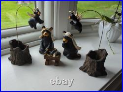 Bearfoots Nativity Set 7 pc Set #50410 Jeff Fleming Christmas Resin Bears withBox