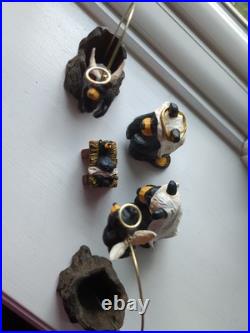 Bearfoots Nativity Set 7 pc Set #50410 Jeff Fleming Christmas Resin Bears withBox