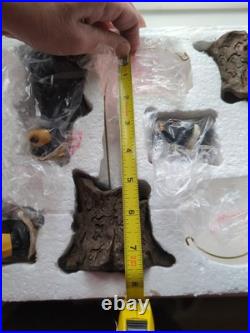 Bearfoots Nativity Set 7 pc Set #50410 Jeff Fleming Christmas Resin Bears withBox