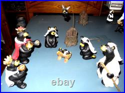 Bearfoots Nativity Set 7 pc Set Jeff Fleming Christmas Resin Bears