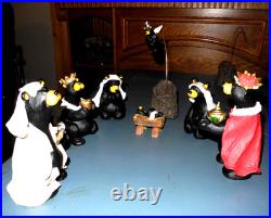 Bearfoots Nativity Set 7 pc Set Jeff Fleming Christmas Resin Bears