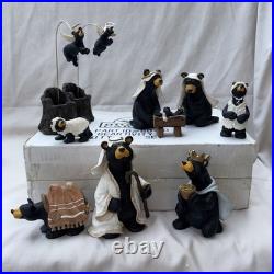 Bearfoots Nativity Set Jeff Fleming Big Sky Carvers 13 Pc Bears