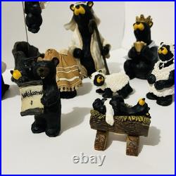 Bearfoots Nativity Set Jeff Fleming Big Sky Carvers 13 Pc Bears