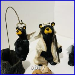 Bearfoots Nativity Set Jeff Fleming Big Sky Carvers 13 Pc Bears