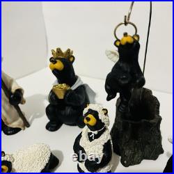 Bearfoots Nativity Set Jeff Fleming Big Sky Carvers 13 Pc Bears