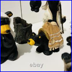 Bearfoots Nativity Set Jeff Fleming Big Sky Carvers 13 Pc Bears