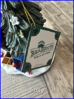 Bearfoots Preparing the Tree Bear Figurine Jeff Fleming 1992 Resin 7in Big Sky