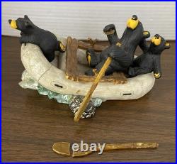 Bearfoots River Rafters Figurine By Jeff Fleming Big Sky Carvers Bear 0106/0981