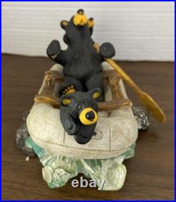 Bearfoots River Rafters Figurine By Jeff Fleming Big Sky Carvers Bear 0106/0981