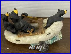 Bearfoots River Rafters Figurine By Jeff Fleming Big Sky Carvers Bear 0106/0981