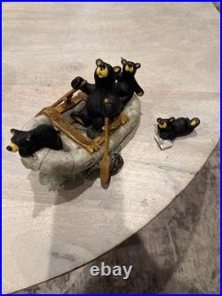 Bearfoots River Rafters Figurine By Jeff Fleming Big Sky Carvers Bear 0106/1110