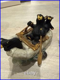 Bearfoots River Rafters Figurine By Jeff Fleming Big Sky Carvers Bear 0106/1110