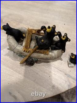 Bearfoots River Rafters Figurine By Jeff Fleming Big Sky Carvers Bear 0106/1110
