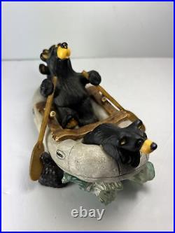 Bearfoots River Rafters Jeff Fleming Sculpture Figurine Bears Rafting