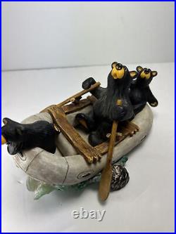 Bearfoots River Rafters Jeff Fleming Sculpture Figurine Bears Rafting